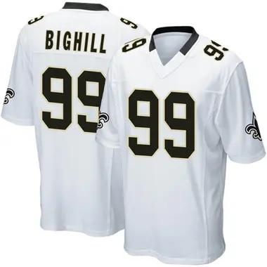Adam Bighill Men's Game White New Orleans Saints Jersey