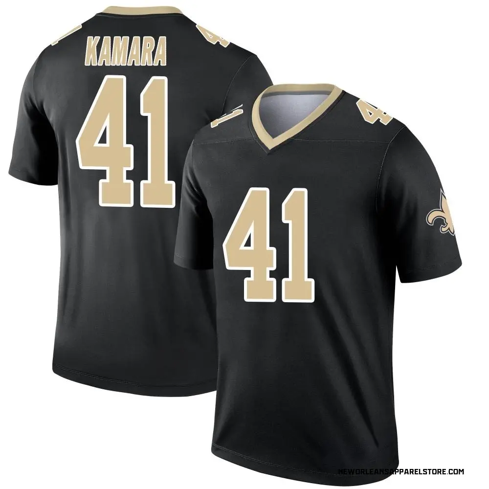 Alvin Kamara Men's Legend Black New Orleans Saints Jersey