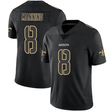 Archie Manning Men's Limited Black Impact New Orleans Saints Jersey