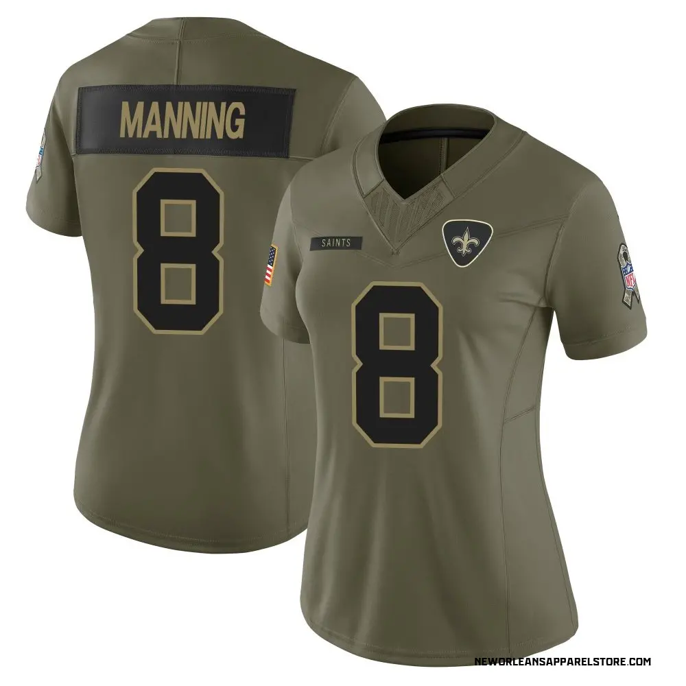 Archie Manning Women's Limited Olive New Orleans Saints 2025 Salute to Service Jersey