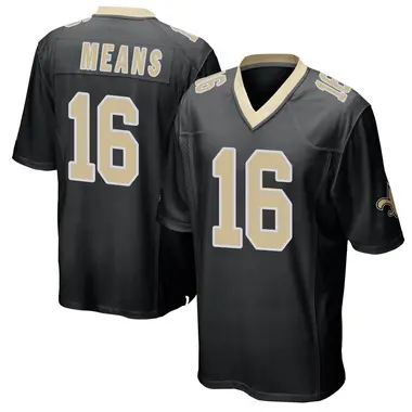 Bub Means Men's Game Black New Orleans Saints Team Color Jersey