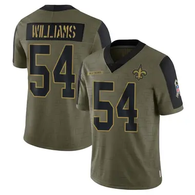 Jonah Williams Men's Limited Olive New Orleans Saints 2021 Salute To Service Jersey