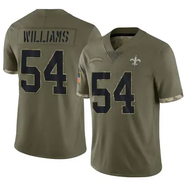 Jonah Williams Men's Limited Olive New Orleans Saints 2022 Salute To Service Jersey