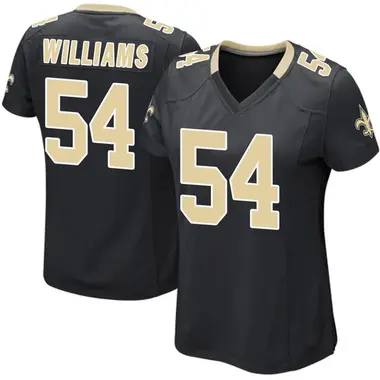 Jonah Williams Women's Game Black New Orleans Saints Team Color Jersey