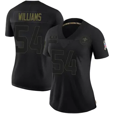 Jonah Williams Women's Limited Black New Orleans Saints 2020 Salute To Service Jersey
