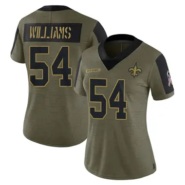 Jonah Williams Women's Limited Olive New Orleans Saints 2021 Salute To Service Jersey