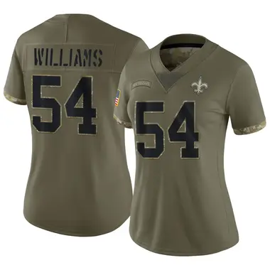 Jonah Williams Women's Limited Olive New Orleans Saints 2022 Salute To Service Jersey