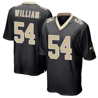 Jonah Williams Youth Game Black New Orleans Saints Team Color Jersey