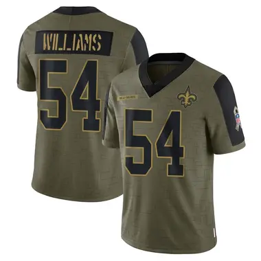 Jonah Williams Youth Limited Olive New Orleans Saints 2021 Salute To Service Jersey