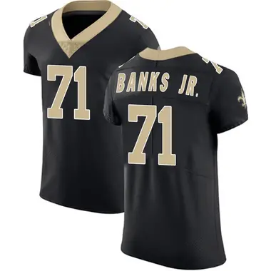 Kelvin Banks Jr. Men's Elite Black New Orleans Saints Team Color Vapor Untouchable Jersey
