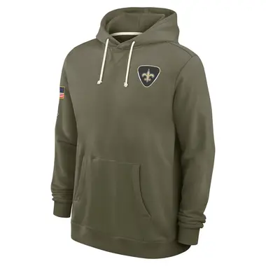 Men's Olive New Orleans Saints 2025 Salute to Service Sideline Hoodie