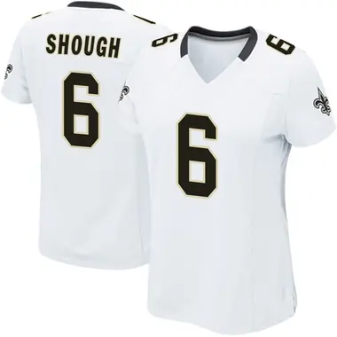 Tyler Shough Women's Game White New Orleans Saints Jersey